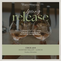 HUNTER VALLEY SPRING RELEASE LUNCH – CIRCA 1876